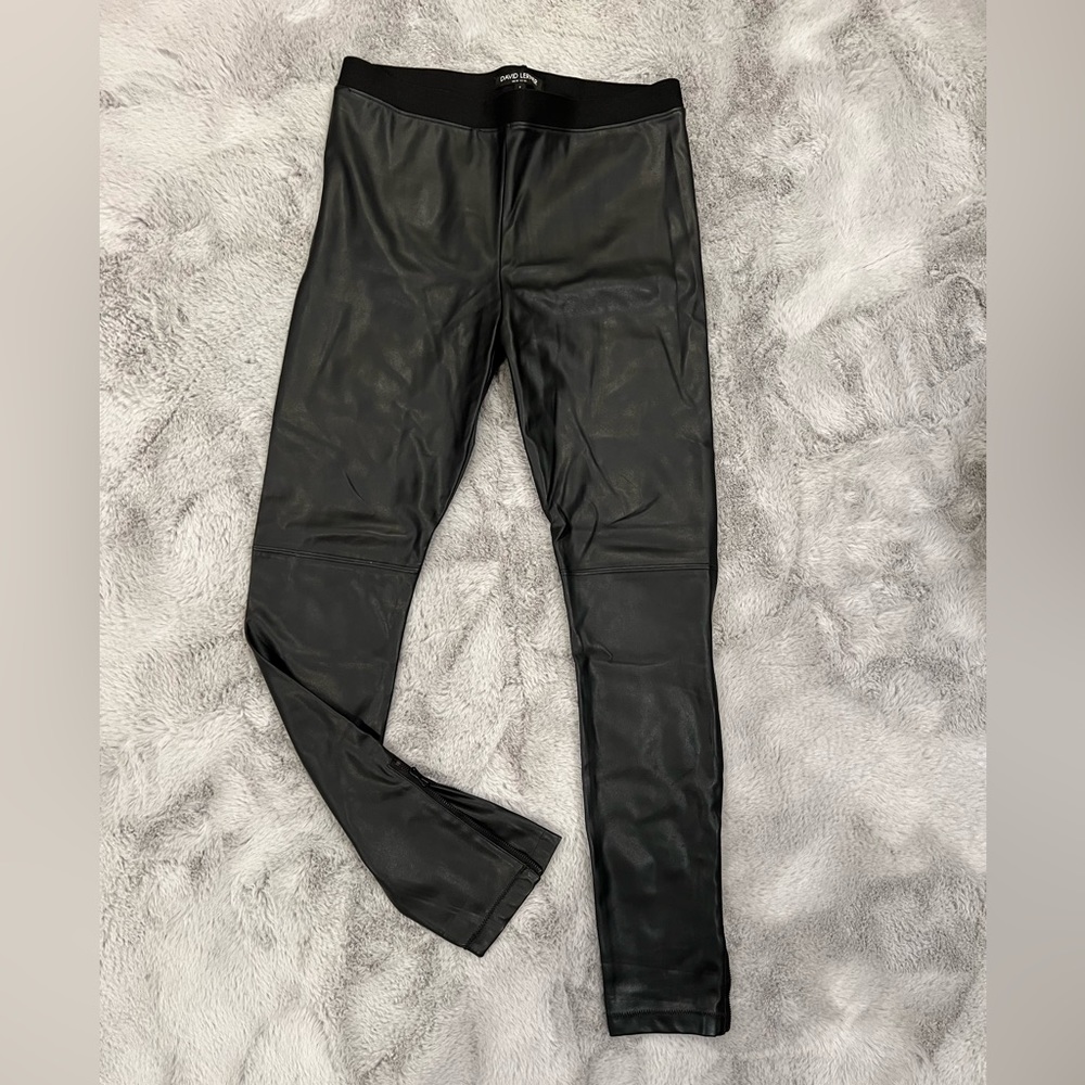 DAVID LERNER Pleather Leggings Women’s Large